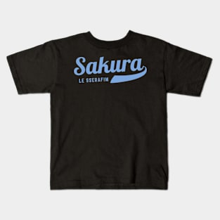 Sakura Le Sserafim Baseball Kids T-Shirt